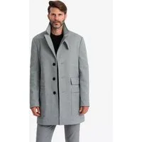 OMBRE Langmantel Einreihiger Herrenmantel mit Taschen