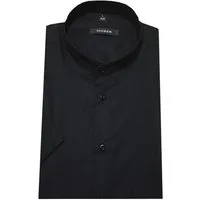 Huber Hemden Kurzarmhemd HU-0125 Stehkragen, Kurzarm, Regular Fit - gerader Schnitt, Made in EU!