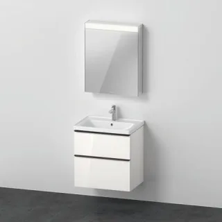 Duravit D-Neo Möbelwaschtisch mit Waschtischunterbau und Spiegelschrank 650x480x2000 mm - DE0115R222 DE0115R2222