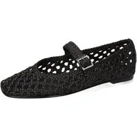 Melvin & Hamilton Bexley 2 Leder-Mary Jane Schuhe für Damen Ballerina Flache Absätze, Echtes Leder, Von Hand geflochten
