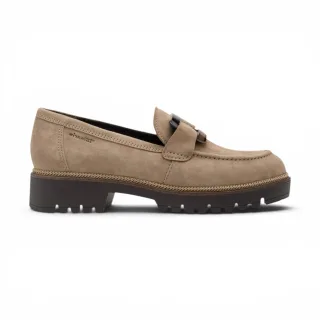 Tamaris Damen-Beige Wildleder-Loafer Freizeitschuhe – 24722-43
