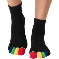 H.I.S Zehensocken Fünf Finger Socken, Zehenspalt Design, Geeignet für den Alltag (Packung, 1-Paar) im Streifenmuster weich und atmungsaktive Baumwolle