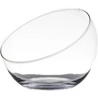Hakbijl Glass Dekovase INNIS schräger Rand, Farbe: transparent, Höhe: 14cm