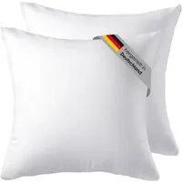 LIVINA HOME Schlafkissen Premium Kopfkissen, Kissen, Bezug: 100% Baumwolle, Deluxe Komfort, Füllung: Bezug: 100% Premium Baumwolle, Füllung: 100% Premium Polyester, Seitenschläfer, Rückenschläfer, Bauchschläfer, 1, 2 oder 4-tlg. erhältlich, Kopfkisse