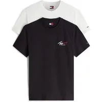 Tommy Jeans T-Shirt TJM REGULAR SIGNATURE 2PACK (Packung, 2-tlg) großer Rückenprint