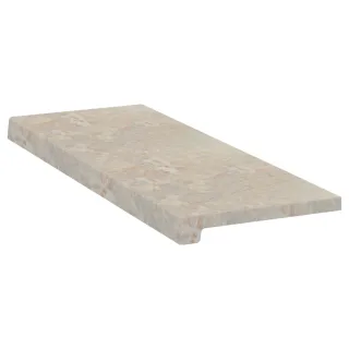Fensterbank Marmor, Innenfensterbank Werzalit exclusiv, 100 x 50 mm, Dekorfarbe Marmor Beige, nach Maß konfigurieren