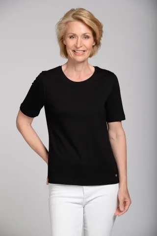 CLARINA - Ganzjahres NOS Rdh.-Shirt,1/2 900 schwarz - Gr. - 40