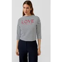 s.Oliver 3/4 Arm-Pullover Sweatshirt Strukturiertes Sweatshirt mit 3/4-Ärmeln und Artwork