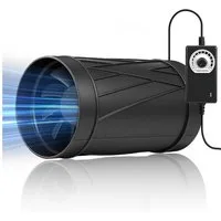 XERSEK Badlüfter 100mm Rohrventilator Abluftventilator m. Drehzahlregler 1450–4500U/min, bis 222 m³/h 7W-Energiesparend für Küche Bad Keller Garage Gewächshaus