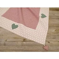 matches21 HOME & HOBBY Tischdecke Tischdecke VRONI Herzen kariert rot, 100 % Baumwolle, in 70x70 cm (1-tlg), Pflegeleicht waschbar bis 30° Grad