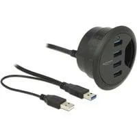 Tisch-Hub 4x USB 3.0 60mm, USB-Hub