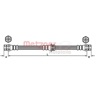 Metzger Bremsschlauch vorne Audi A3 Seat Leon VW Eos Golf Scirocco