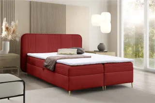 Boxspringbett Schlafzimmerbett ALIZE 120x200cm Stoff Fresh Rot