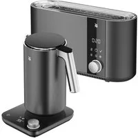 WMF Toaster und Wasserkocher Set 2-teilig Master Series, 1 langer Schlitz, 2 Scheiben, XXL-Toast, Wasserkocher doppelwandig, 1,3l