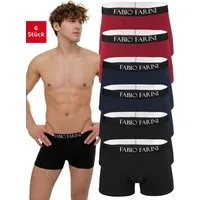 Fabio Farini Boxershorts Herren Boxer Unterhosen Baumwolle - Männer Retroshorts (6-St) angenehme Passform und Pflegehinweis aufgedruckt