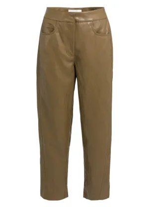 Yaya - Hosen aus Kunstleder braun - Gr. - 36