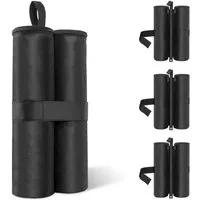 ECENCE Pavillon-Sandsäcke Pavillon Gewichte 4er Set Sandsäcke Schwarz 600D