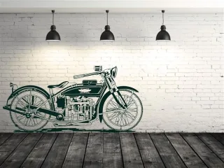Wandtattoo "Motorradaufkleber"