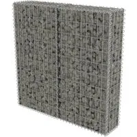 vidaXL Gabionenzaun, Gabionenwand mit Abdeckung Verzinkter Stahl 100×20×100 cm