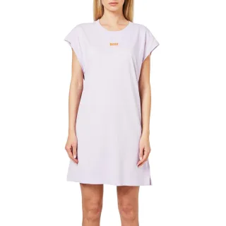 Boss - T-Shirt-Kleid für Damen, Rundhalsausschnitt (Violett)