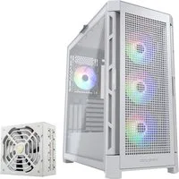 Cougar Gaming-Gehäuse DuoFace Pro, Midi-Tower ARGB, 1x USB Type-C, 2x USB-A 3.0, ATX, ATX, 4 Lüfter vormontiert, Netzteil GR 1000 80+ Gold vorinstalliert