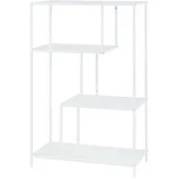 en.casa Bücherregal, »Reisjärvi« mit 4 offenen Fächern Stahl 115x75x35 cm Weiß