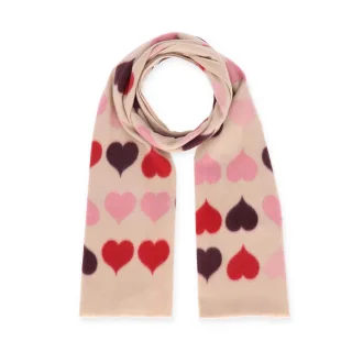 Halsüberkopf Accessoires - 70x180 Schal Hearts natur - Gr. - OS