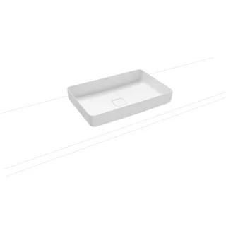Kaldewei Miena Waschtisch-Schale 909606003001 ohne Überlauf, 58X38 cm, weiß Perl-Effekt