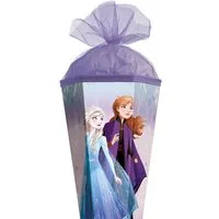 Roth Schultüte Disney Frozen, 85 cm, eckig, Tüllverschluss, Roth-Spitze