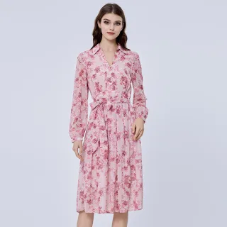 Hemdblusenkleid mit Blumenmuster
