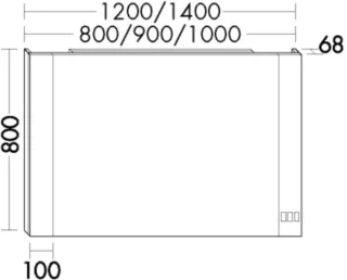Burgbad Leuchtspiegel RL40 Light RL40 VC 800x900x68 Anthrazitgrau Matt, SIJU090F4952 SIJU090F4952