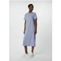 comma Midikleid Kleid Gestreiftes T-Shirt-Kleid in Midilänge
