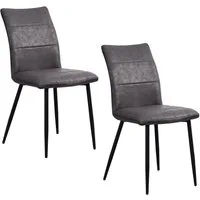 HTI-Living Esszimmerstuhl Esszimmerstuhl 2er Set Antikanthrazit Vasile (Set, 2 St), Küchentuhl