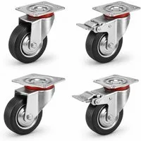 Praktikraft Schwerlastrolle 4er Transportrollen & Schwerlastrollen Rollen Möbelrollen, (4er Set)