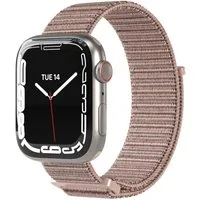 EAZY CASE Smartwatch-Armband Nylon für Apple Watch 11 10 9 8 7 6 5 4 3 2 SE Ultra, Nylon Sportarmband für Apple Watch 42-49mm Rosé