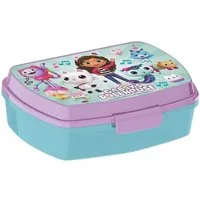 Gabby's Dollhouse Trinkflasche Gabby’s Dollhouse Brotdose Kinder Lunchbox Lila