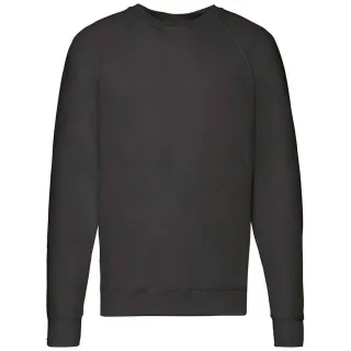 Fruit of the Loom - Sweatshirt für Herren/Damen Unisex Raglanärmel (Schwarz)