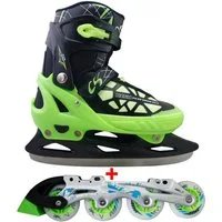 Cox Swain Inlineskates Blake 2in1 verstellbar Inline Skates und Schlittschuhe mit Alu, 2in1: Inliner & Schlittschuhe