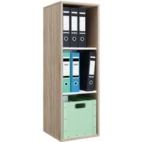 VCM Standregal Bücherregal Lona H. 110 x B. 35 x T. 37 cm, Holzregal stehend, platzsparender Aktenschrank, CD DVD Aufbewahrung