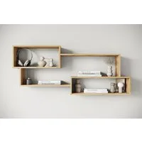 Home affaire Wandboard Wandregal Trio, 1-tlg., Ideal als Bücherregal, Dekoregal oder Ablage im Büro