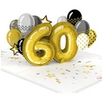 papercrush Geburtstagskarte 60. Geburtstag Pop-Up Karte