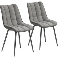 Woltu Esszimmerstuhl (2er-Set), Sessel mit Rückenlehne, Metallbeine
