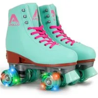 Apollo Rollschuhe Retro Discoroller, verstellbare Disco Roller Skates, größenverstellbar Rollerskates, Retro Design