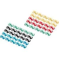 Farbclips für Patchkabel - Gemischt (je 20 Stück), Kabelclip mehrfarbig, 100 Stück