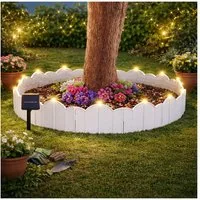 HTI-Living Beetbegrenzung Beeteinfassung 500 cm, LxH: 21x17 cm, Set, 24 Module inkl. Solarbeleuchtung, Zierzaun Beetumrandung Beetbegrenzung
