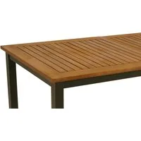 TPFGarden Gartentisch CANTERBURY (Outdoor Tisch - Gestell Stahl anthrazit und Tischplatte Akazie, Hochwertiger und robuster Tisch für den Außenbereich), Outdoor Esstisch - Terrassentisch - Maße (BxHxT): 80 x 75 x 150 cm