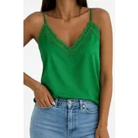 Worldclassca Trägertop Worldclassca Damen Trägertop mit Spitze Sommer Spaghetti Top Locker Trägertop mit Spitze - Sommer Top