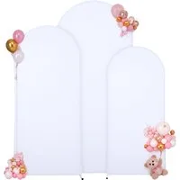 GarveeMore Hussen-Set Hochzeit Bogen Stoff Set 3-Stück Set 6Ft + 6.6Ft + 7.2Ft