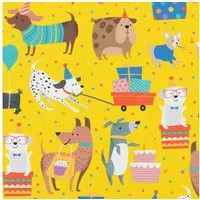 Star Geschenkpapier, Geschenkpapier Hunde mit Geschenken 70cm x 2m, Rolle