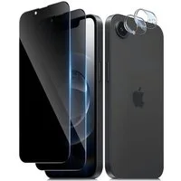 SmartUP Displayschutzglas 2X Schutzglas für iPhone 17e Sichtschutz Display Kamera Panzerfolie 9H für iPhone 17e, kompletter Rundumschutz